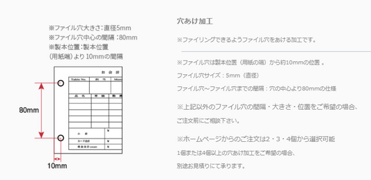 【穴あけ加工に関しまして】