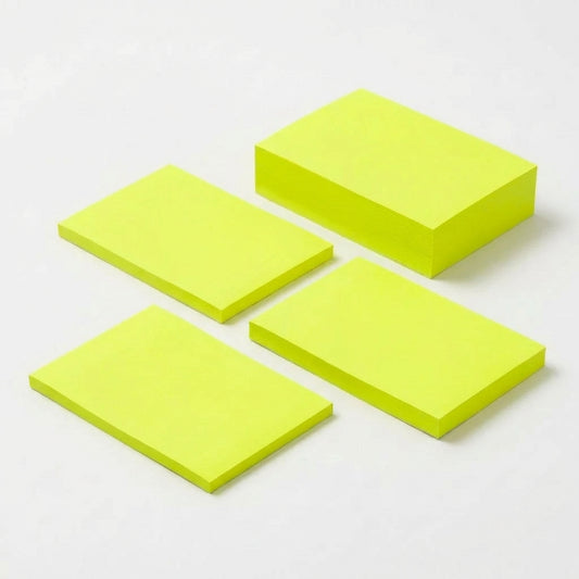 一般付箋 50x75mm 蛍光黄色