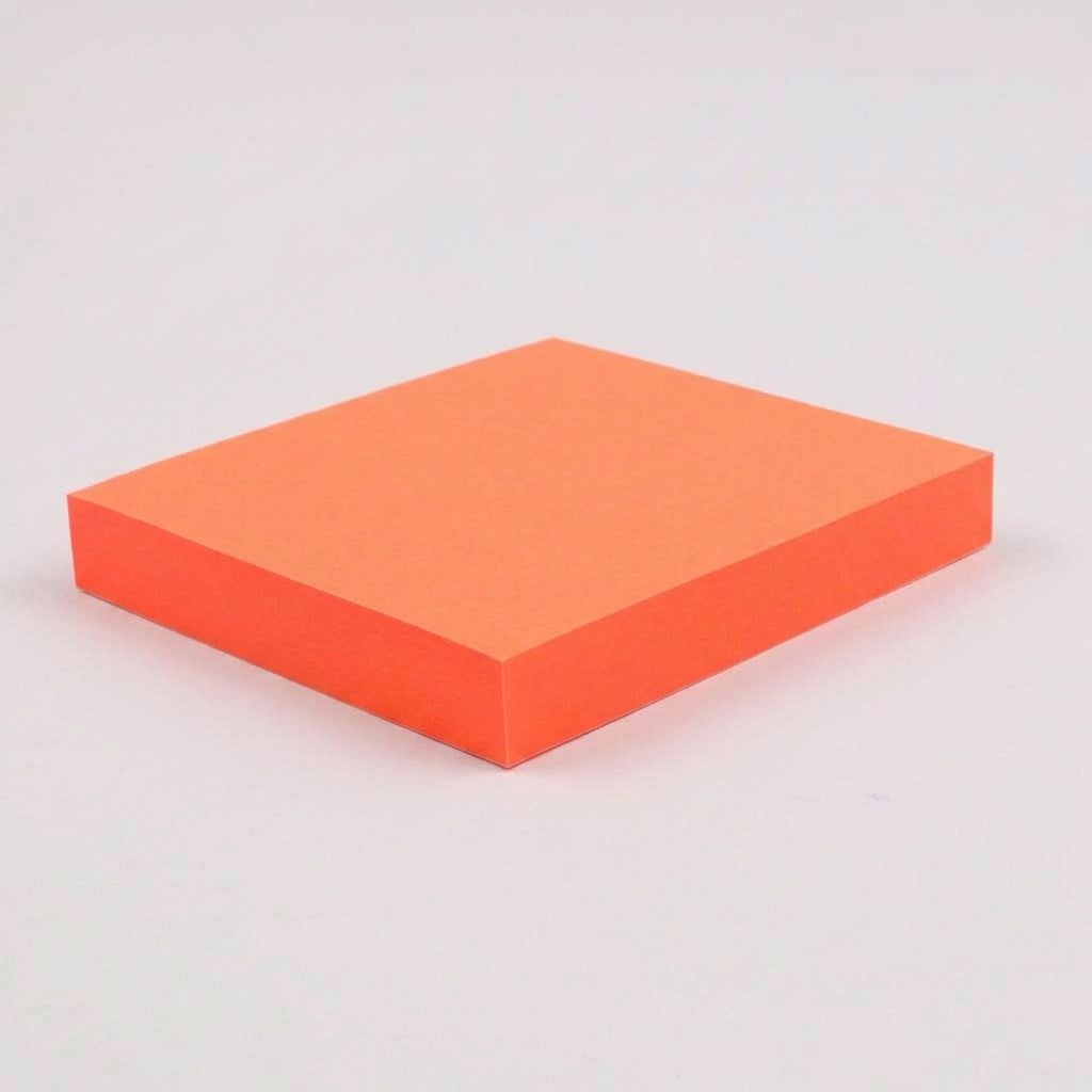 一般付箋 70x75mm 蛍光オレンジ