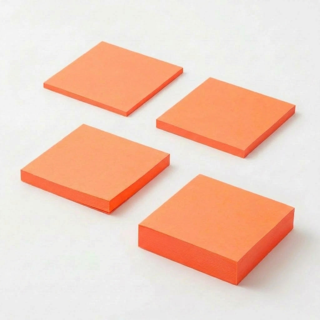 一般付箋 70x75mm 蛍光オレンジ