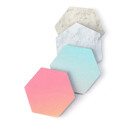 六角形ふせん 52x60mm 30枚綴り