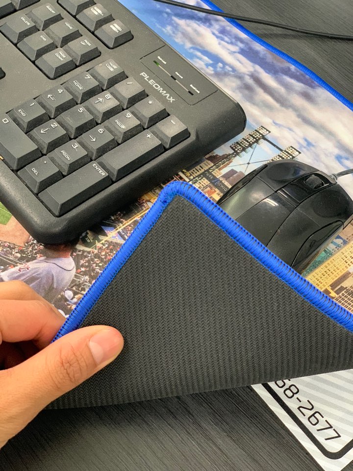 ゲーミングマウスパッド　カラーオーバーロック加工 フルカラー