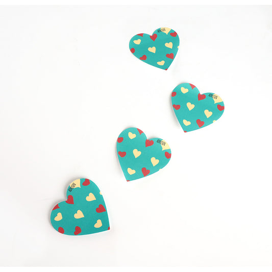 ハートふせん 70x70mm 50枚綴り