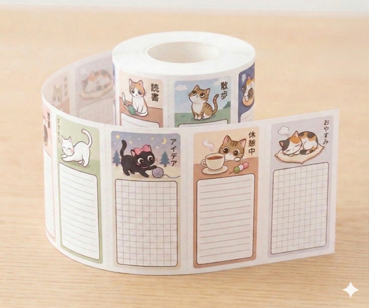 [小ロット専用]ロール付箋 (50ｍｍ)/100個から注文可能