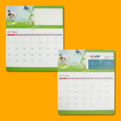 カレンダーマウスパッド Type-C 210x185mm (硬いタイプ) 4色 フルカラー